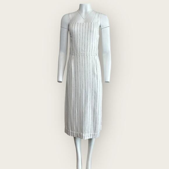 EUC | Avec Les Filles | Striped Midi Dress | White | XL - Picture 2 of 13